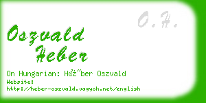 oszvald heber business card